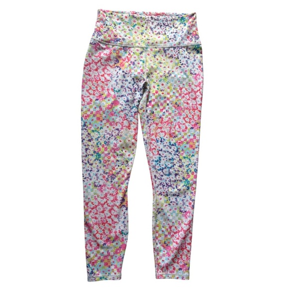 Fabletics Define PowerHold® High-Waisted 7/8 Legging Sz Small Patchwork Daisy - Picture 3 of 6